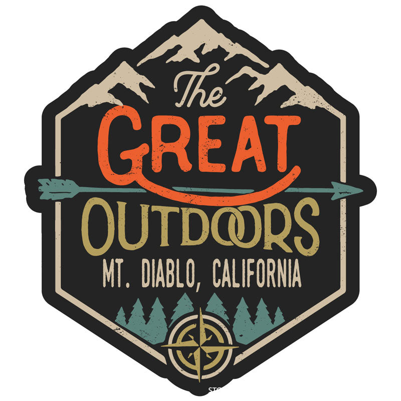 Mt. Diablo California Souvenir Decorative Stickers (Choose Theme And Size) - Single Unit, 2-Inch, Great Outdoors
