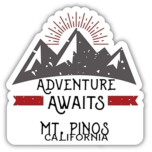 Mt. Pinos California Souvenir Decorative Stickers (Choose Theme And Size) - Single Unit, 2-Inch, Adventures Awaits
