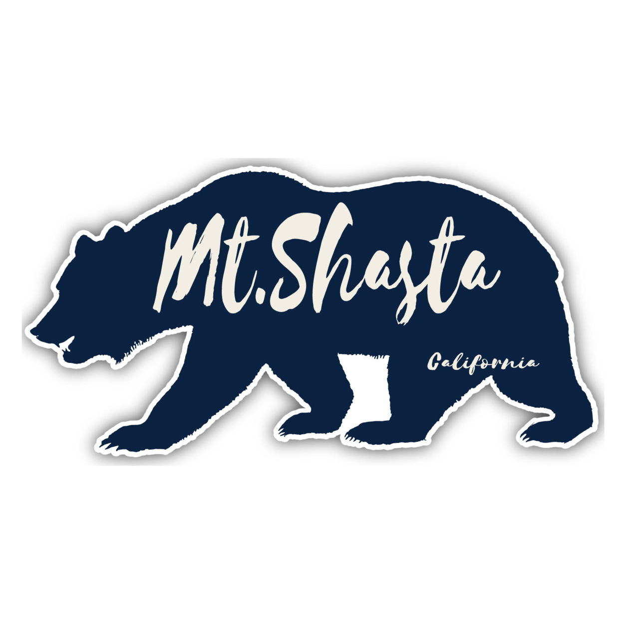 Mt.Shasta California Souvenir Decorative Stickers (Choose Theme And Size) - Single Unit, 4-Inch, Adventures Awaits