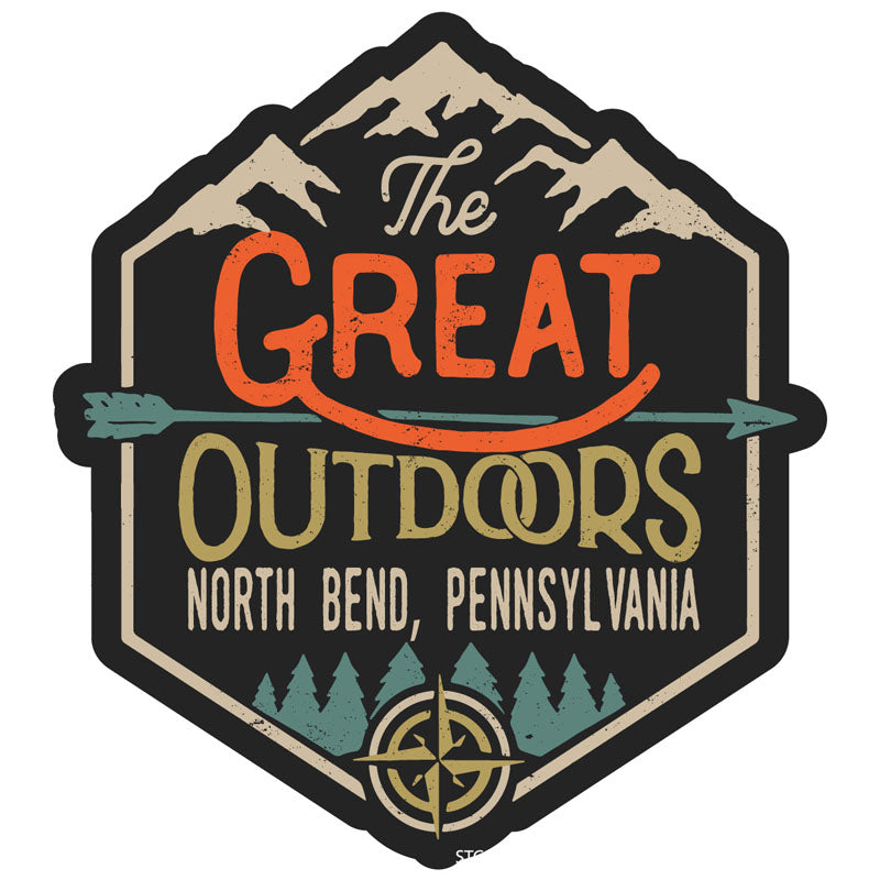 North Bend Pennsylvania Souvenir Decorative Stickers (Choose Theme And Size) - Single Unit, 4-Inch, Great Outdoors