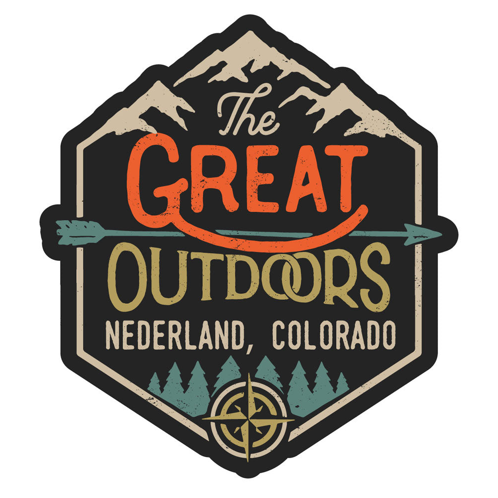 Nederland Colorado Souvenir Decorative Stickers (Choose Theme And Size) - Single Unit, 4-Inch, Great Outdoors