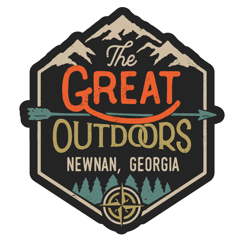 Newnan Georgia Souvenir Decorative Stickers (Choose Theme And Size) - Single Unit, 4-Inch, Great Outdoors
