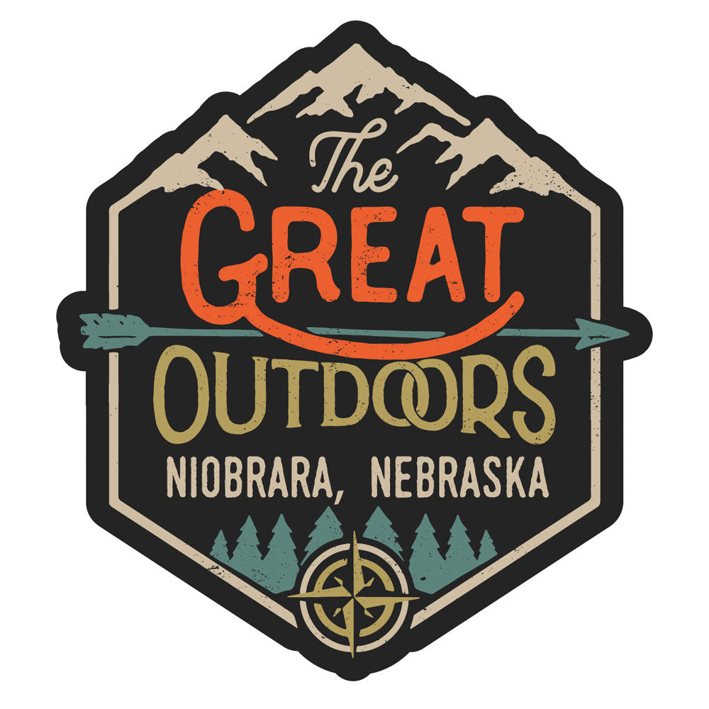 Niobrara Nebraska Souvenir Decorative Stickers (Choose Theme And Size) - Single Unit, 4-Inch, Great Outdoors