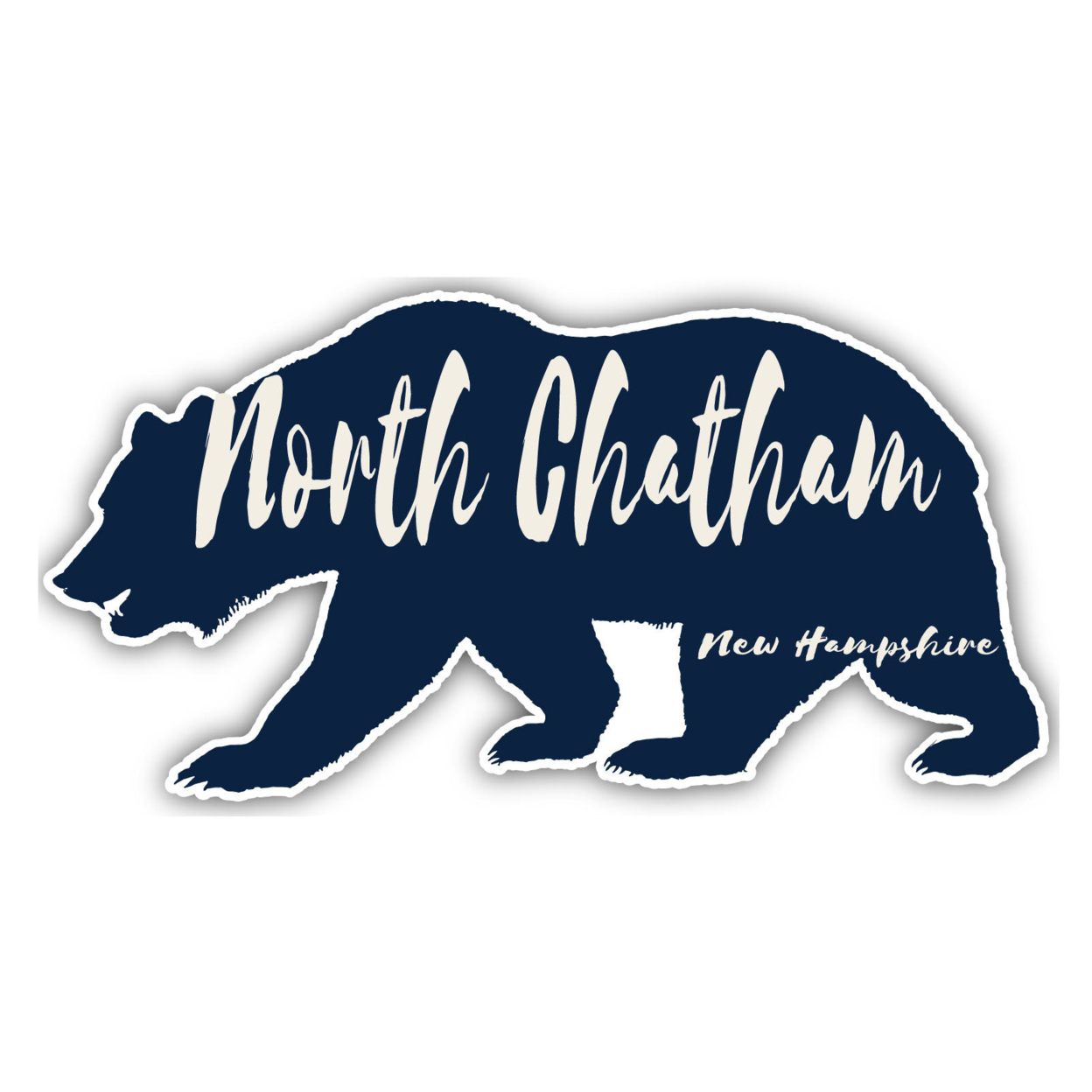 North Chatham New Hampshire Souvenir Decorative Stickers (Choose Theme And Size) - Single Unit, 2-Inch, Bear