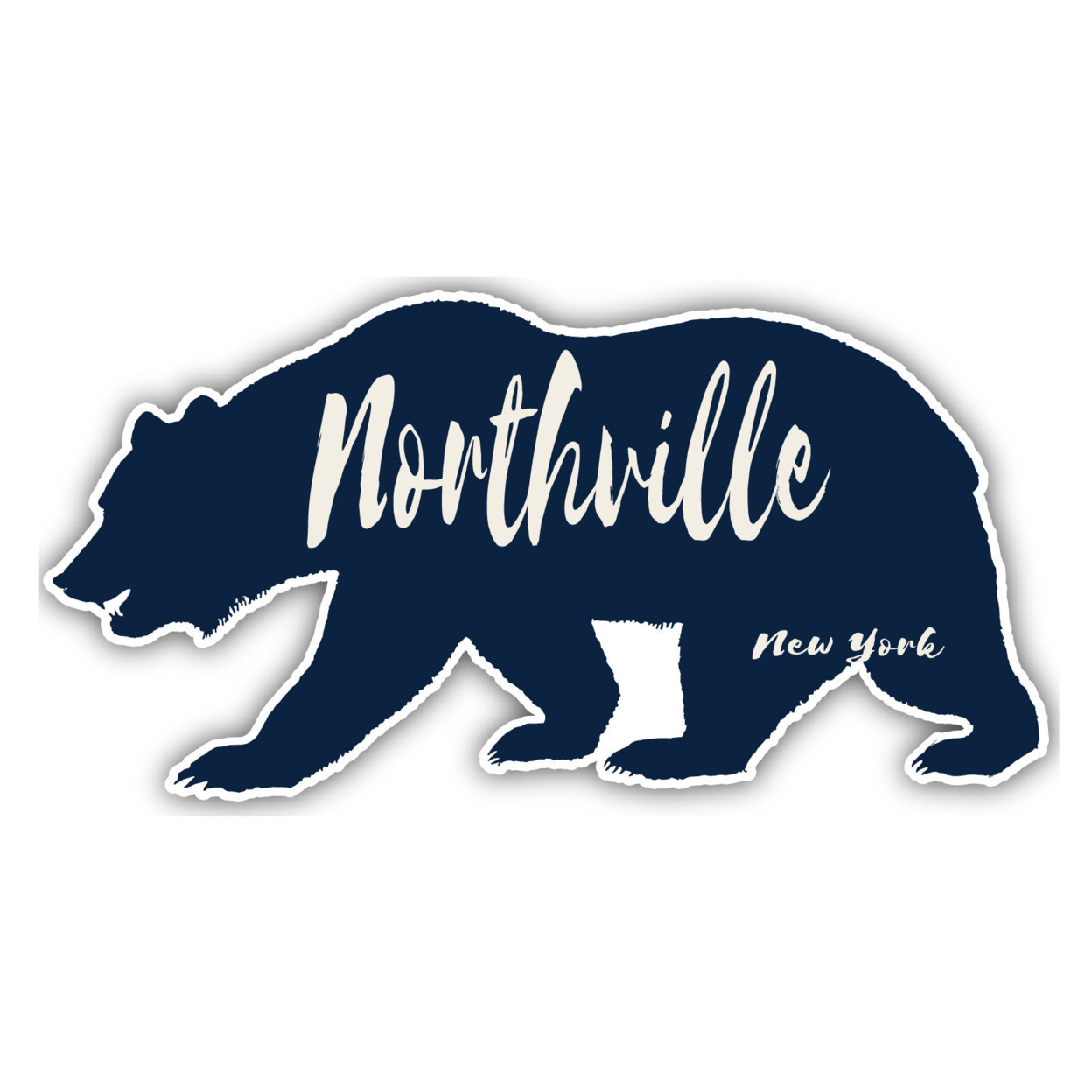 Northville New York Souvenir Decorative Stickers (Choose Theme And Size) - Single Unit, 2-Inch, Bear