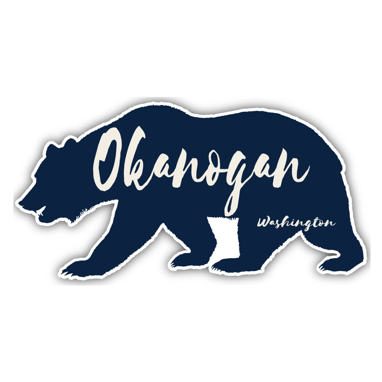 Okatibbee Lake Mississippi Souvenir Decorative Stickers (Choose Theme And Size) - Single Unit, 2-Inch, Bear