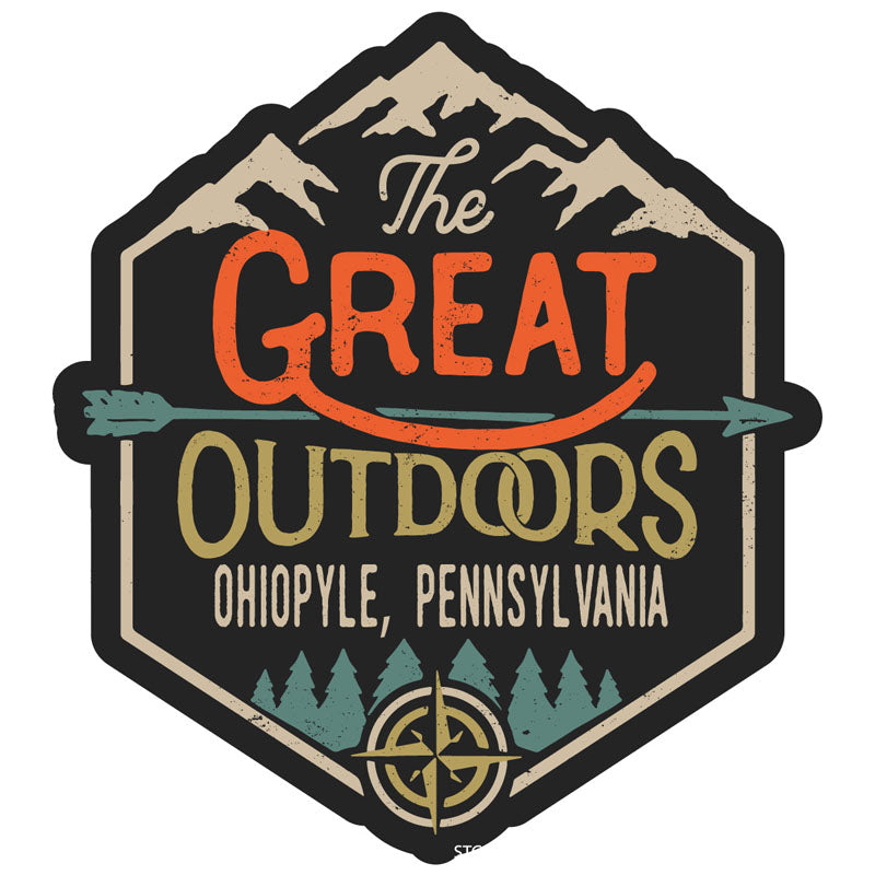 Ohiopyle Pennsylvania Souvenir Decorative Stickers (Choose Theme And Size) - Single Unit, 4-Inch, Great Outdoors