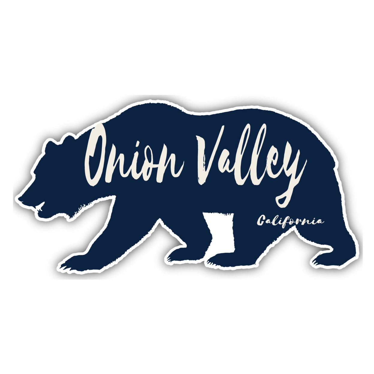 Onion Valley California Souvenir Decorative Stickers (Choose Theme And Size) - Single Unit, 4-Inch, Bear