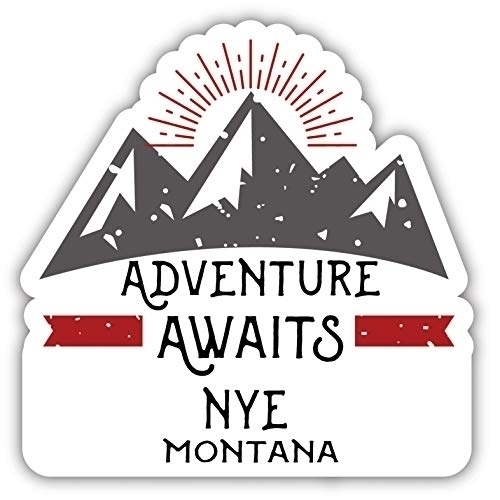 Nye Montana Souvenir Decorative Stickers (Choose Theme And Size) - Single Unit, 4-Inch, Adventures Awaits