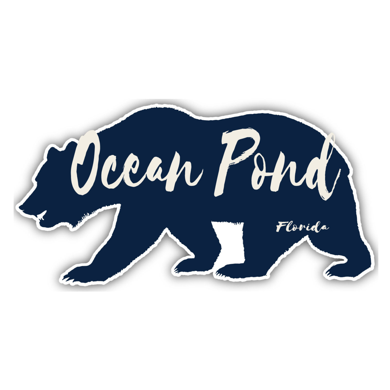 Oceano Dunes California Souvenir Decorative Stickers (Choose Theme And Size) - Single Unit, 4-Inch, Bear