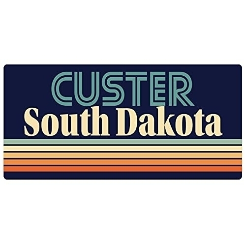 Custer South Dakota 5 X 2.5-Inch Fridge Magnet Retro Design