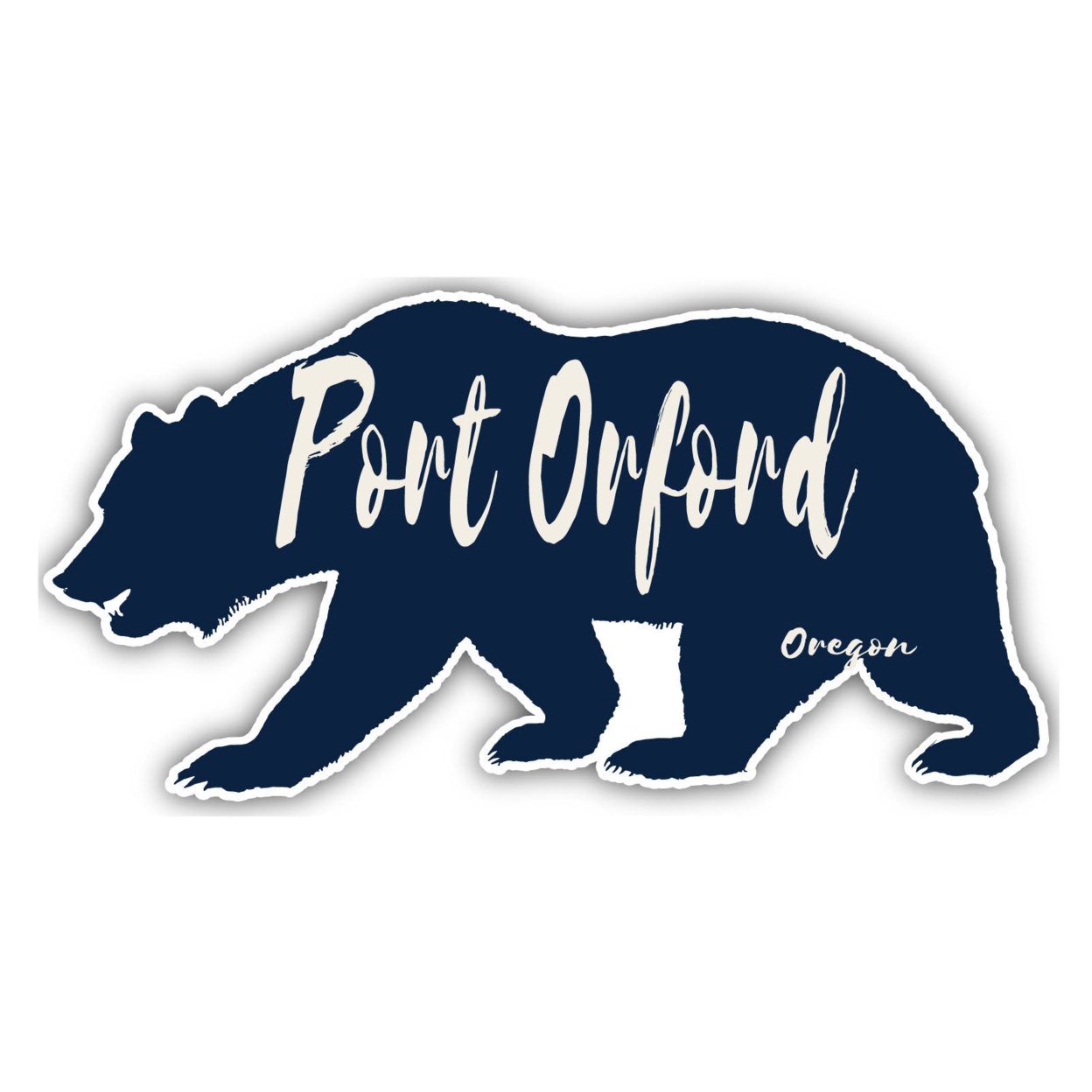 Port Orford Oregon Souvenir Decorative Stickers (Choose Theme And Size) - Single Unit, 2-Inch, Bear