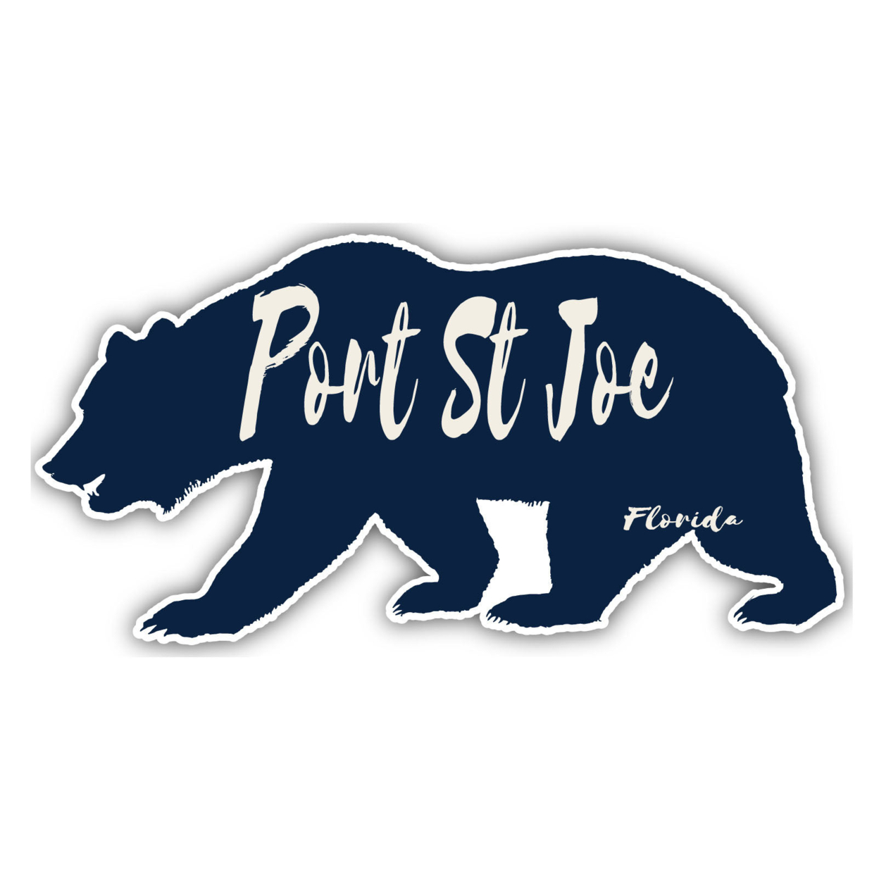 Port St Joe Florida Souvenir Decorative Stickers (Choose Theme And Size) - Single Unit, 4-Inch, Bear