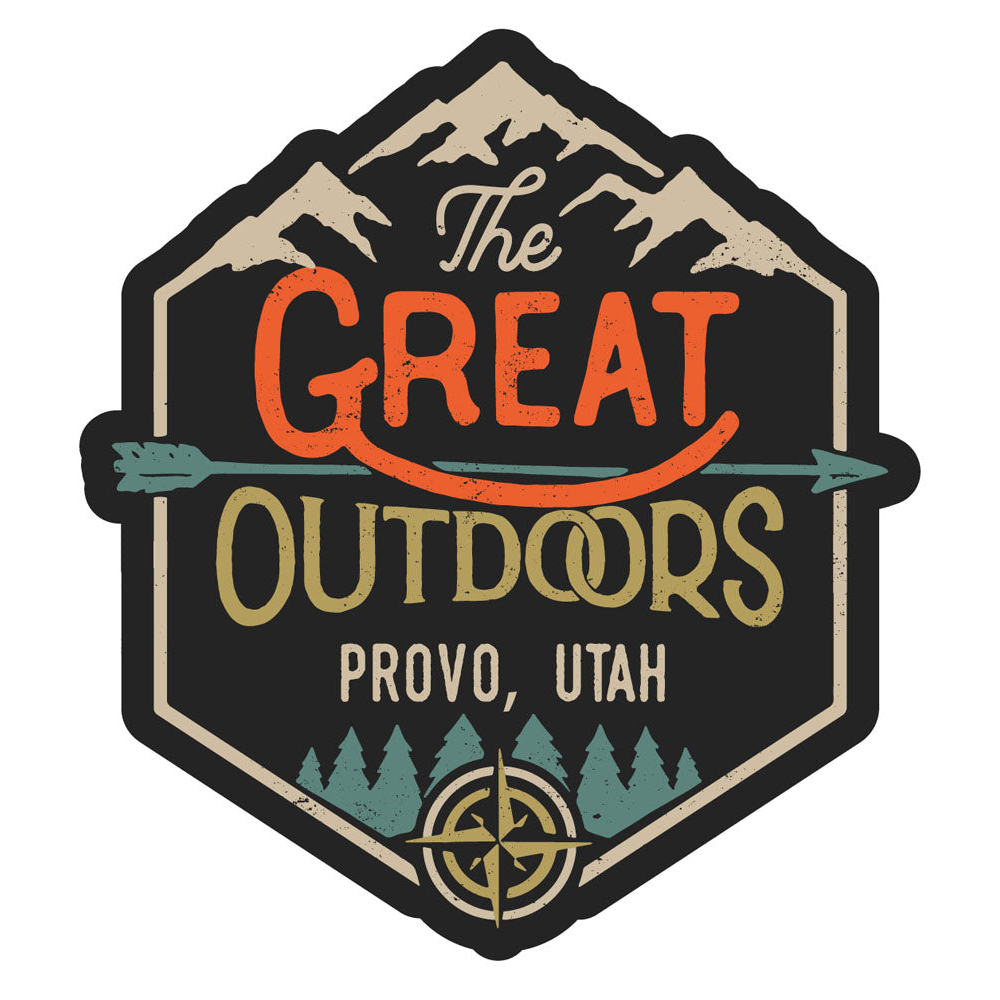 Provo Utah Souvenir Decorative Stickers (Choose Theme And Size) - Single Unit, 2-Inch, Great Outdoors