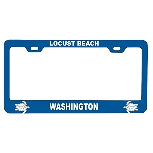 R And R Imports Locust Beach Washington Turtle Design Souvenir Metal License Plate Frame