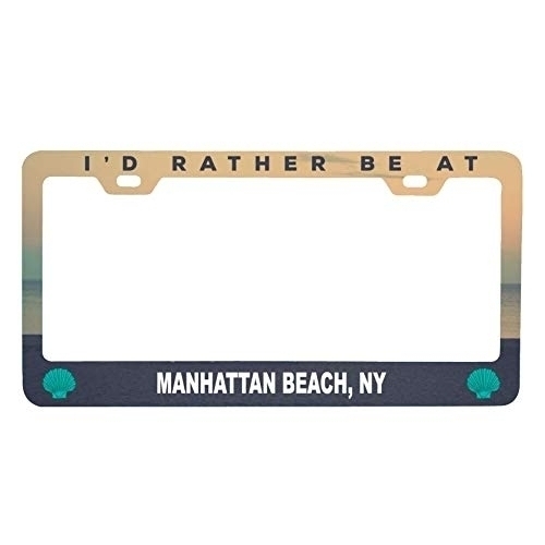 R And R Imports Locust Point New York Sea Shell Design Souvenir Metal License Plate Frame
