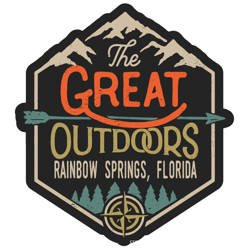 Rainbow Springs Florida Souvenir Decorative Stickers (Choose Theme And Size) - Single Unit, 4-Inch, Great Outdoors
