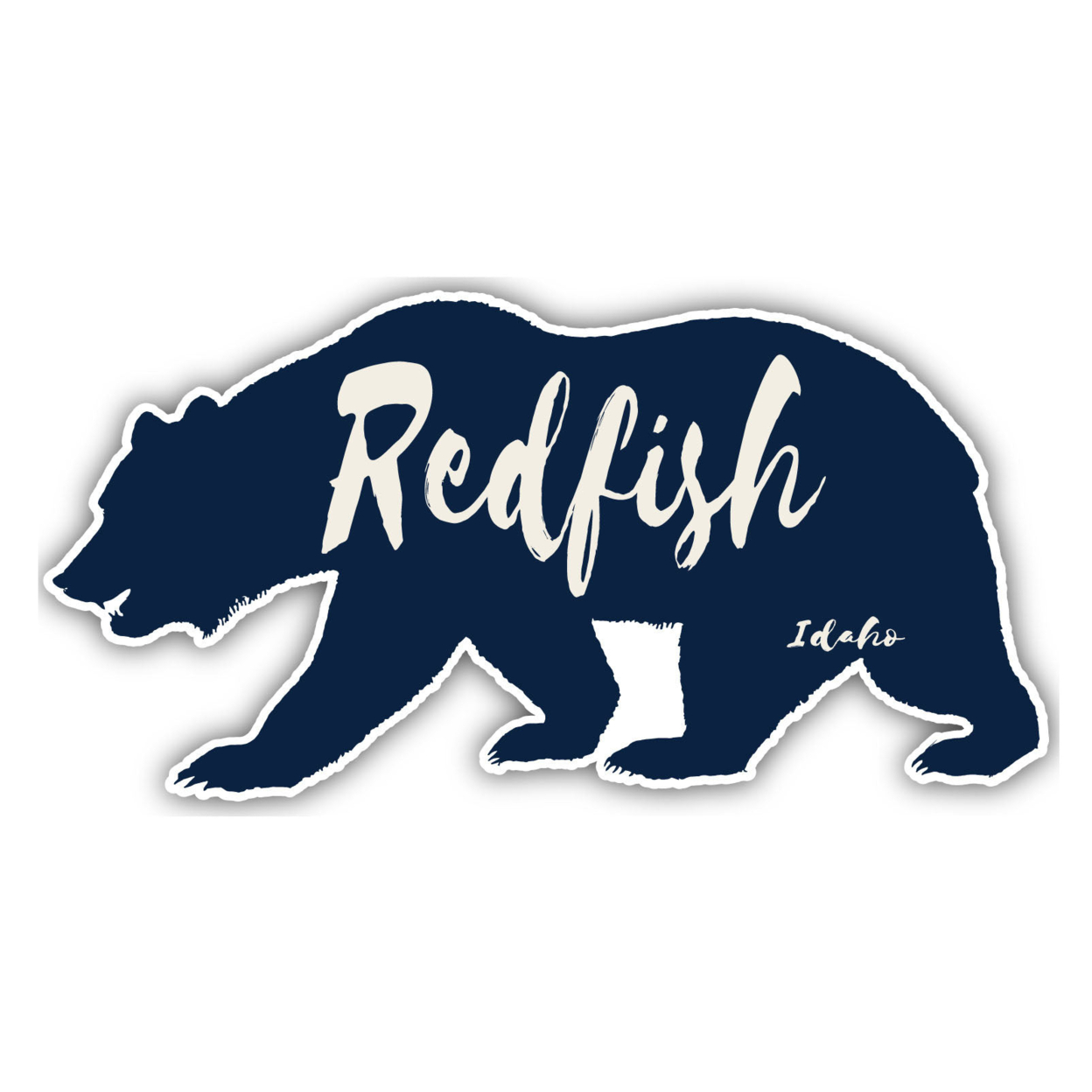 Redfish Idaho Souvenir Decorative Stickers (Choose Theme And Size) - Single Unit, 2-Inch, Bear