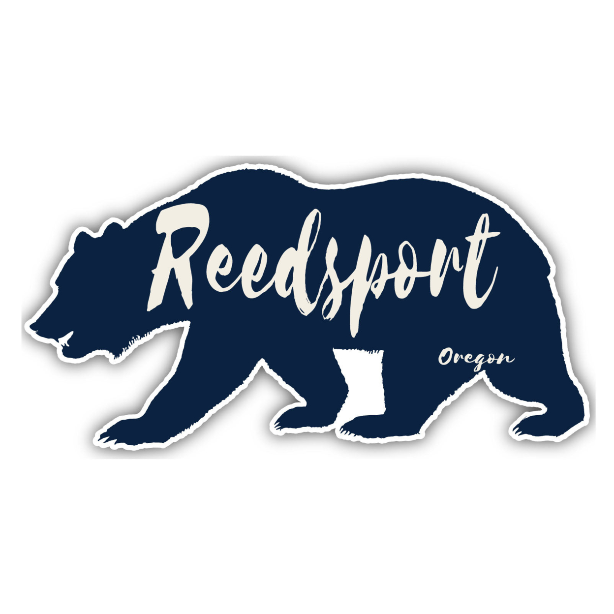 Reedsport Oregon Souvenir Decorative Stickers (Choose Theme And Size) - Single Unit, 4-Inch, Bear