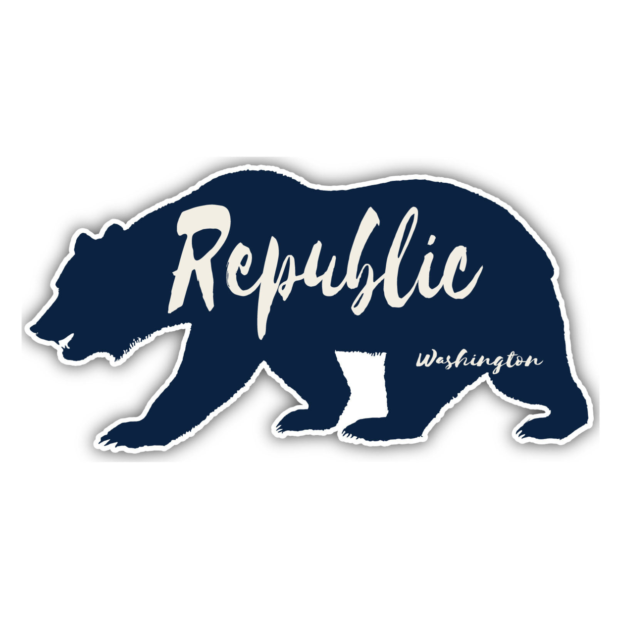 Republic Washington Souvenir Decorative Stickers (Choose Theme And Size) - Single Unit, 4-Inch, Bear
