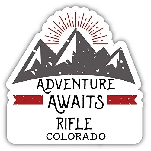 Rifle Colorado Souvenir Decorative Stickers (Choose Theme And Size) - Single Unit, 2-Inch, Adventures Awaits