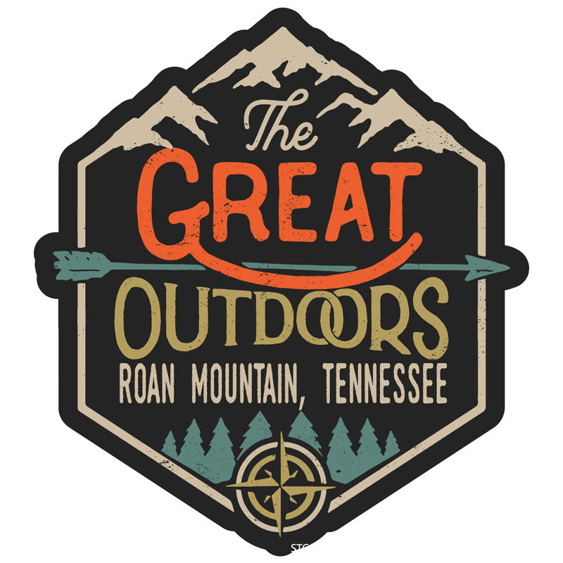 Roan Mountain Tennessee Souvenir Decorative Stickers (Choose Theme And Size) - Single Unit, 2-Inch, Great Outdoors
