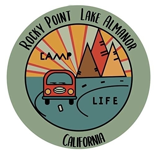 Rocky Point Lake Almanor California Souvenir Decorative Stickers (Choose Theme And Size) - Single Unit, 2-Inch, Camp Life
