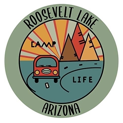 Roosevelt Lake Arizona Souvenir Decorative Stickers (Choose Theme And Size) - Single Unit, 2-Inch, Camp Life