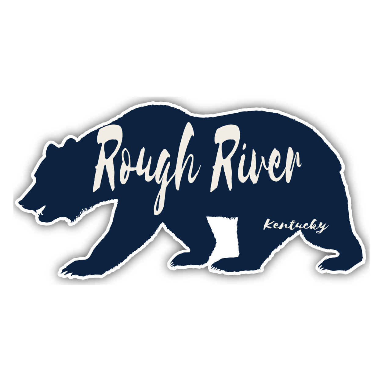 Rough River Kentucky Souvenir Decorative Stickers (Choose Theme And Size) - Single Unit, 4-Inch, Bear