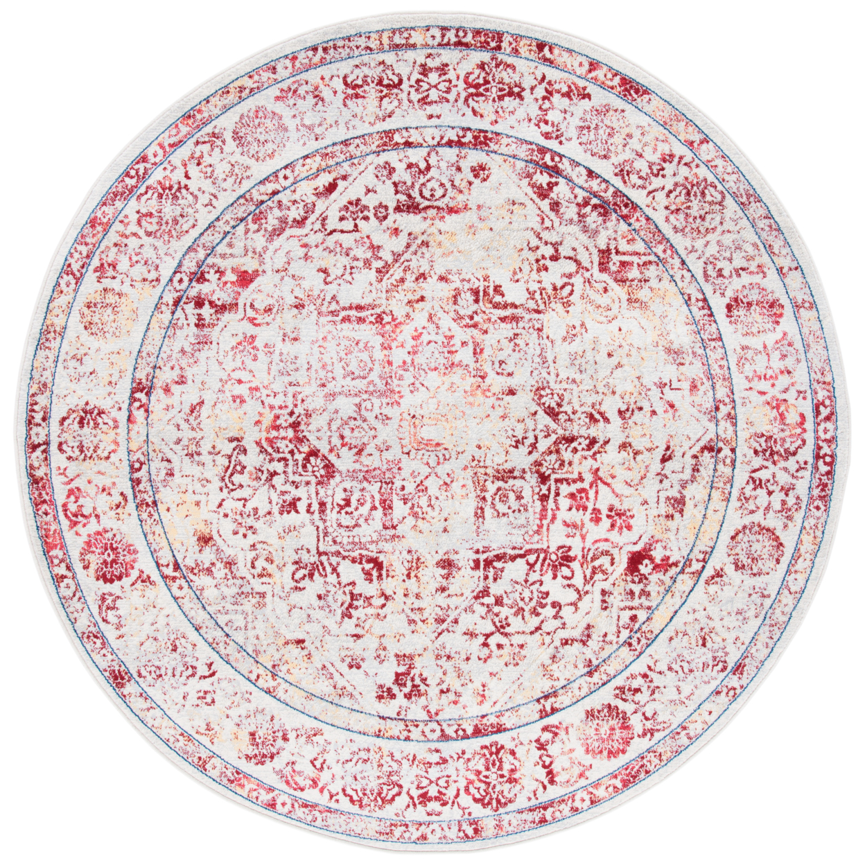 SAFAVIEH Brentwood Collection BNT832C Ivory / Red Rug - 3 X 5
