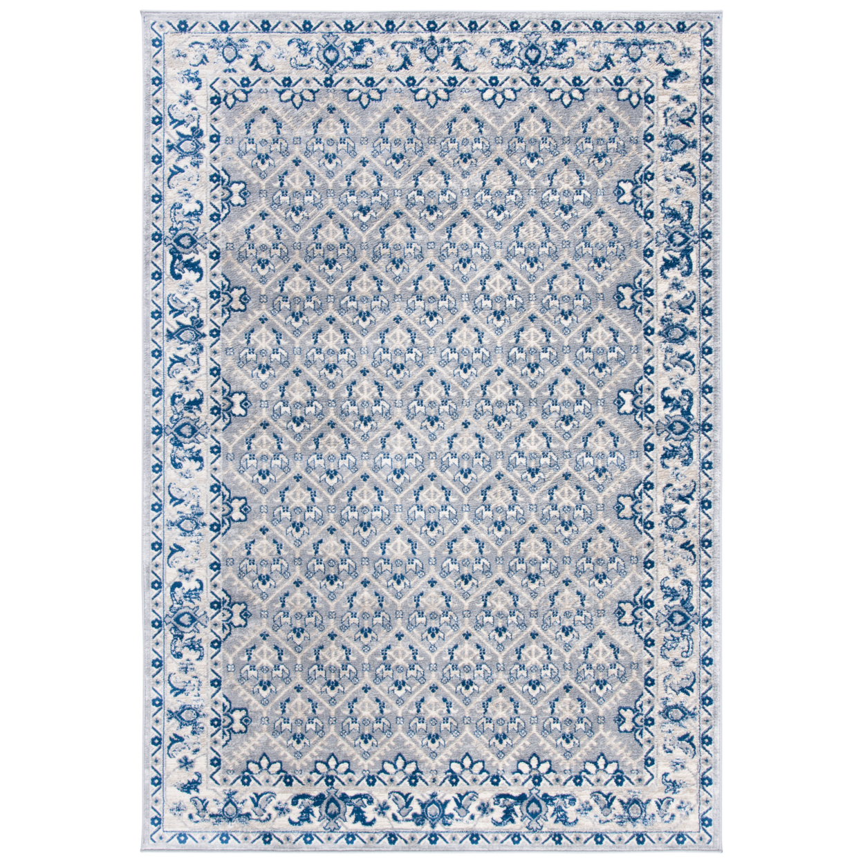 SAFAVIEH Brentwood Collection BNT869F Grey / Blue Rug - 3 X 5