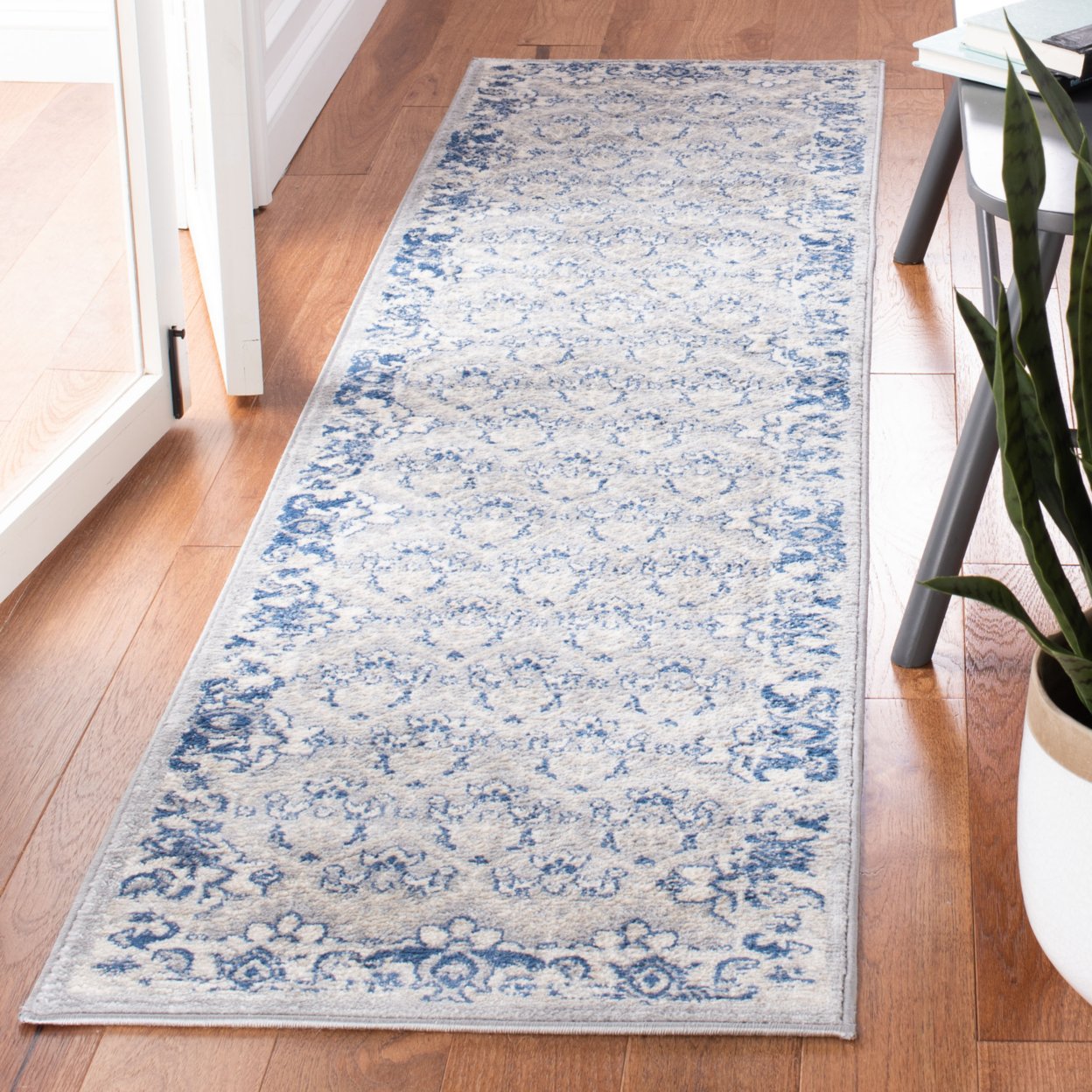 SAFAVIEH Brentwood Collection BNT869F Grey / Blue Rug - 9 X 12