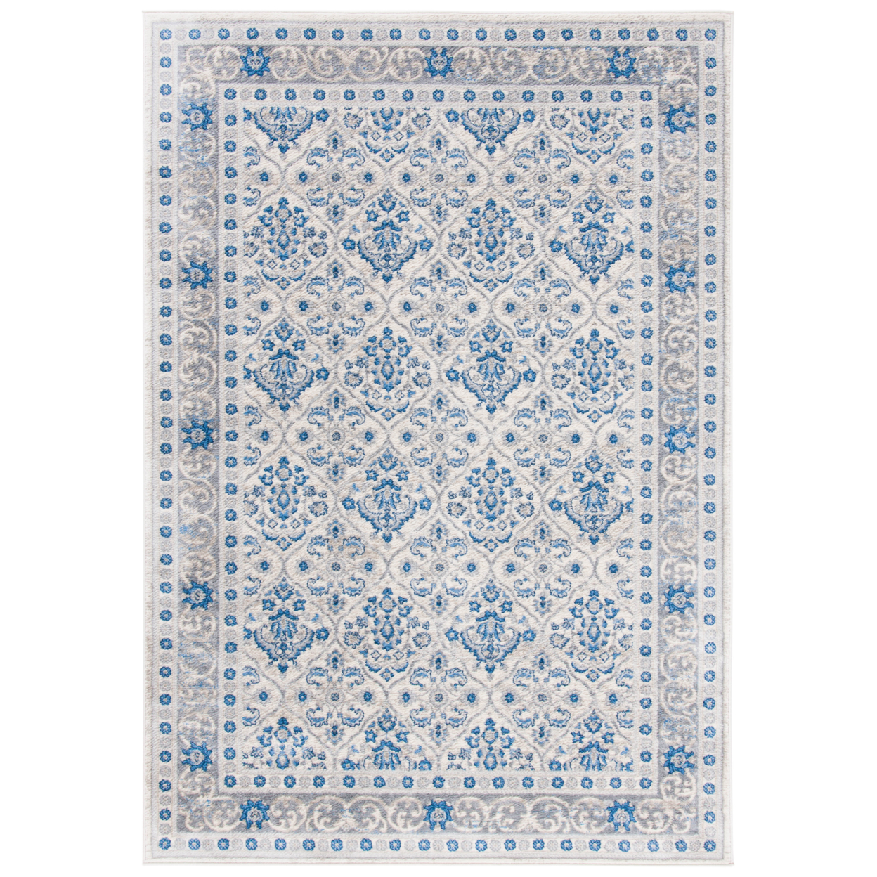 SAFAVIEH Brentwood Collection BNT870A Ivory / Blue Rug - 3 X 5