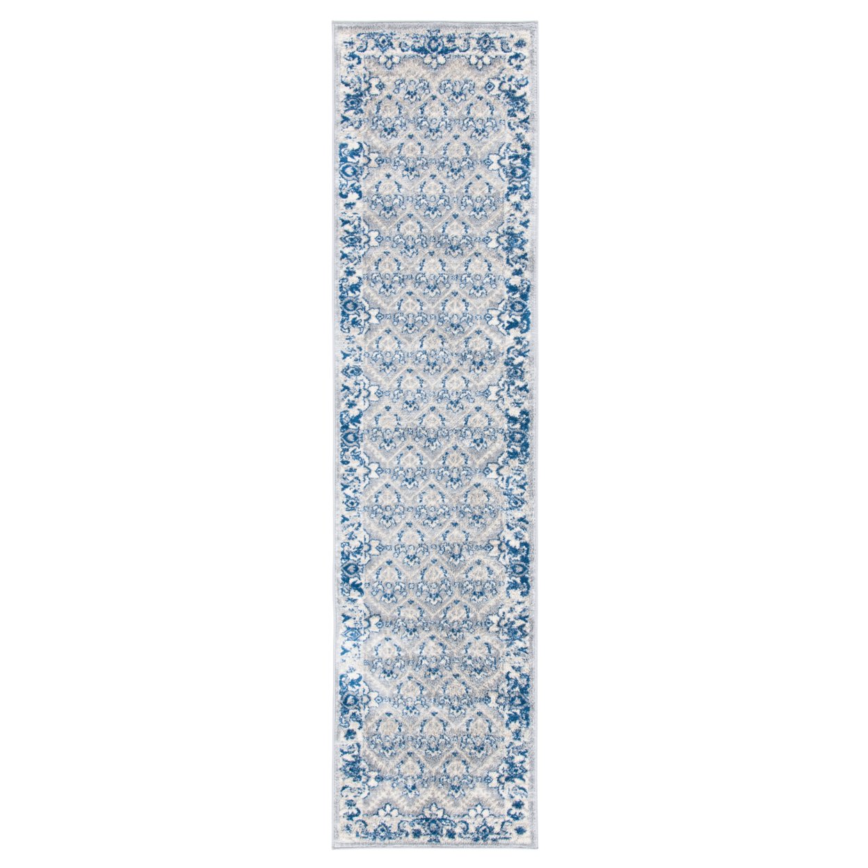SAFAVIEH Brentwood Collection BNT869F Grey / Blue Rug - 2 X 8