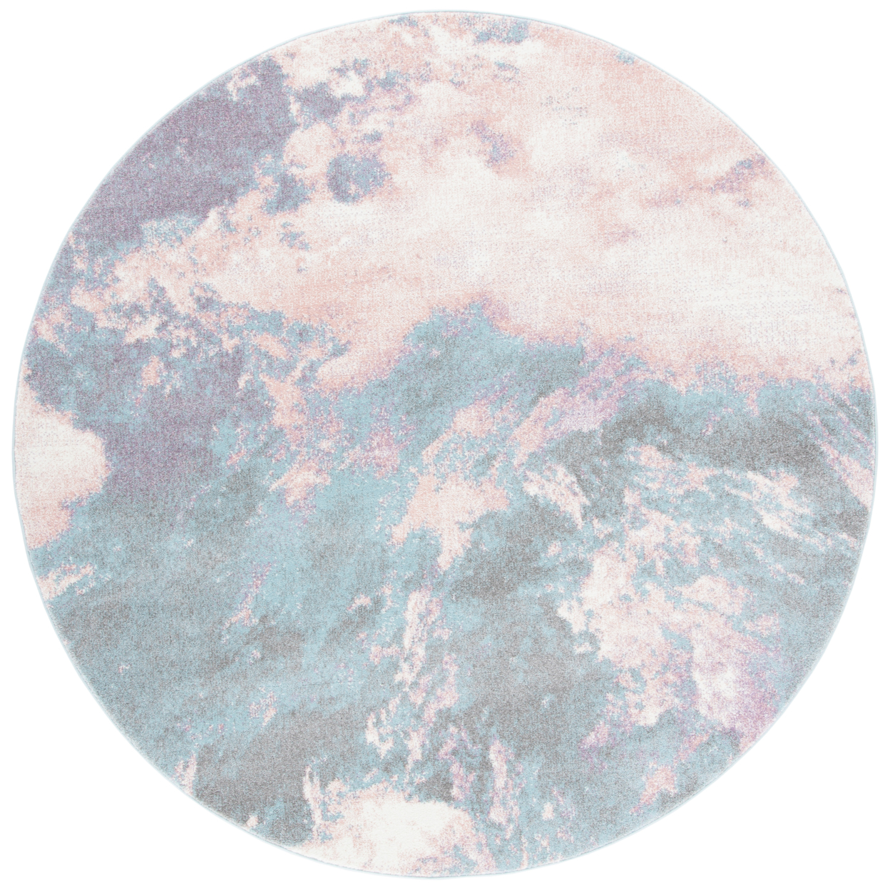 SAFAVIEH Glacier Collection GLA123U Pink / Blue Rug - 6' 7 Round