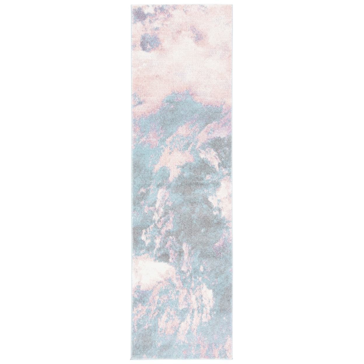 SAFAVIEH Glacier Collection GLA123U Pink / Blue Rug - 2' 3 X 10'