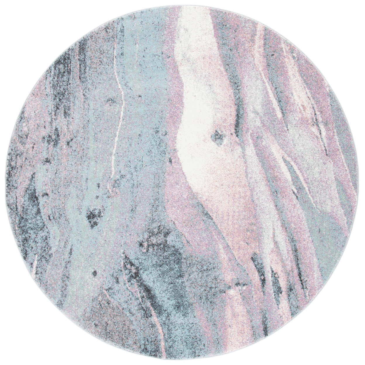 SAFAVIEH Glacier Collection GLA126U Pink / Blue Rug - 6' 7 Round