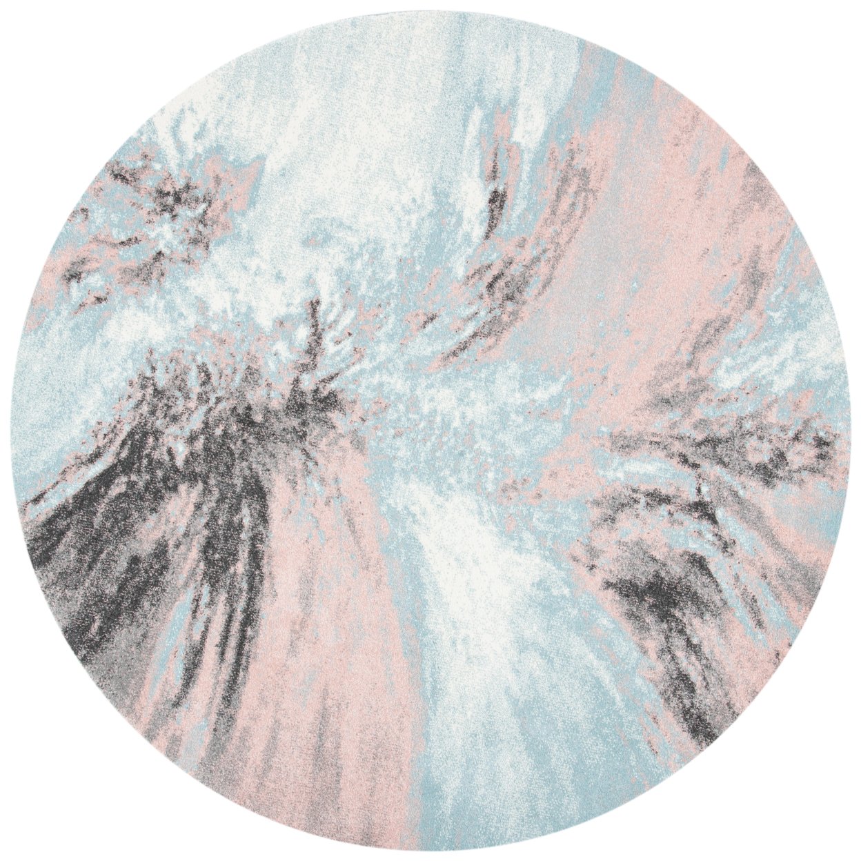 SAFAVIEH Glacier Collection GLA127U Pink / Blue Rug - 3' Round