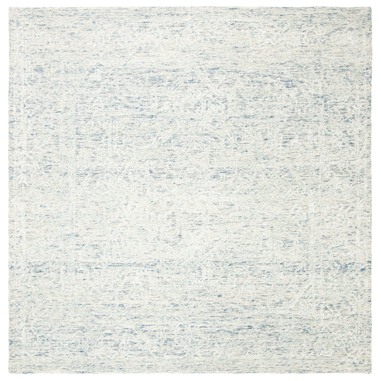SAFAVIEH Glamour Collection GLM537M Blue / Ivory Rug - 6' Square