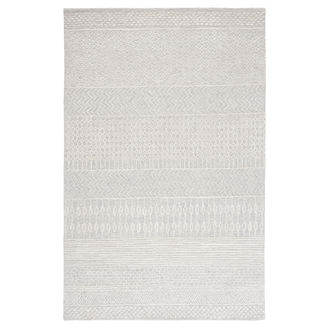 SAFAVIEH Glamour Collection GLM538F Grey / Ivory Rug - 6' Square