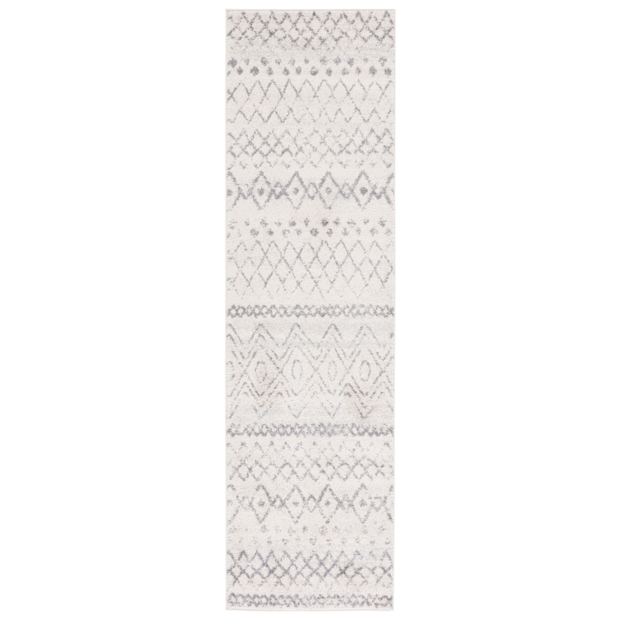 SAFAVIEH Madison Collection MAD798D Ivory / Charcoal Rug - 2-3 X 8