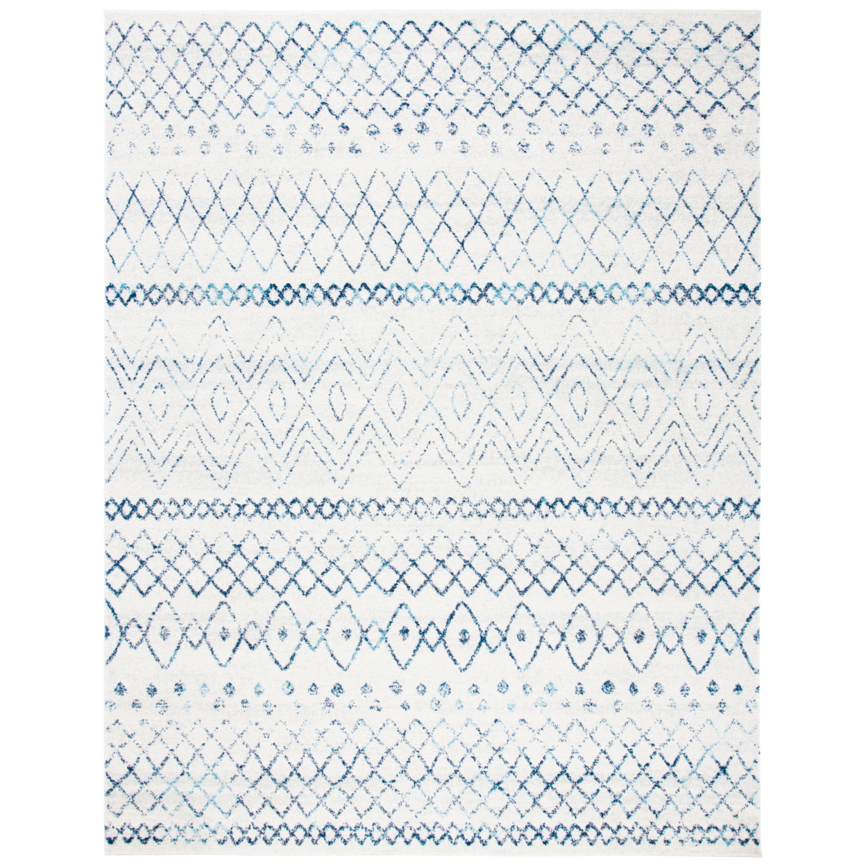 SAFAVIEH Madison Collection MAD798E Ivory / Navy Rug - 10' X 14'