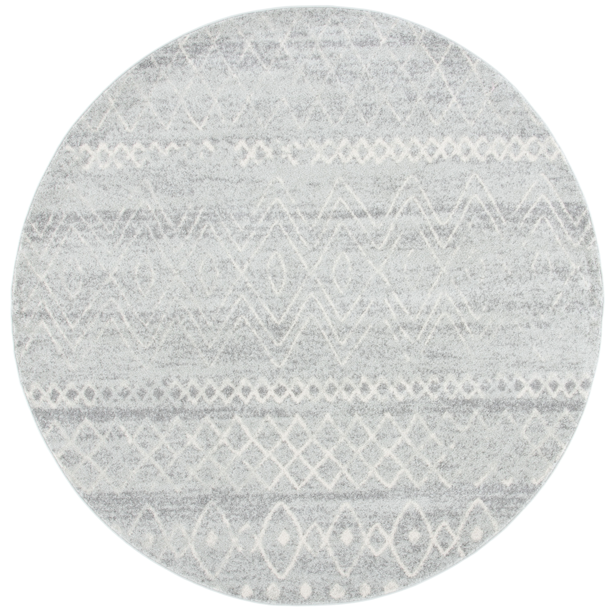 SAFAVIEH Madison Collection MAD798G Silver / Ivory Rug - 4' Round