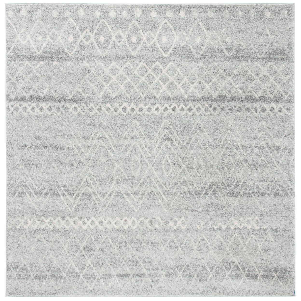 SAFAVIEH Madison Collection MAD798G Silver / Ivory Rug - 5 X 5 Square