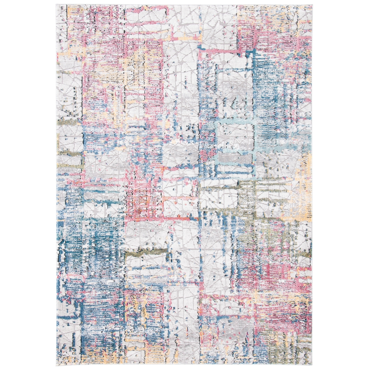 SAFAVIEH Porcello Collection PRL970A Ivory / Blue Rug - 8' X 10'