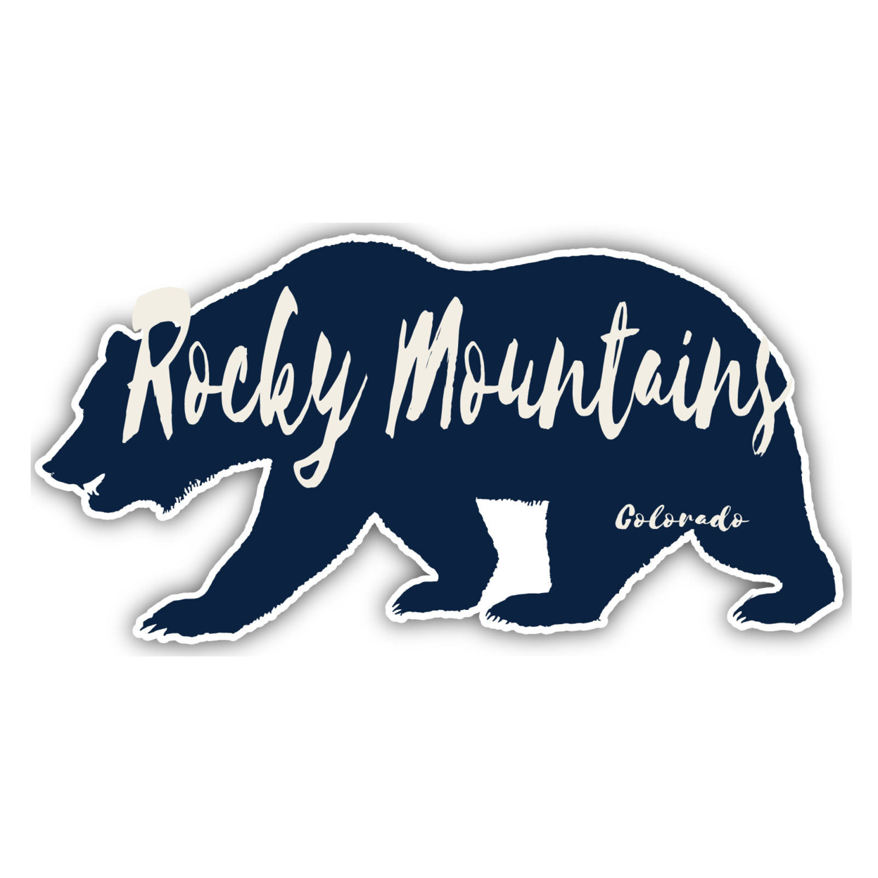 Rocky Mountains Colorado Souvenir Decorative Stickers (Choose Theme And Size) - Single Unit, 4-Inch, Great Outdoors