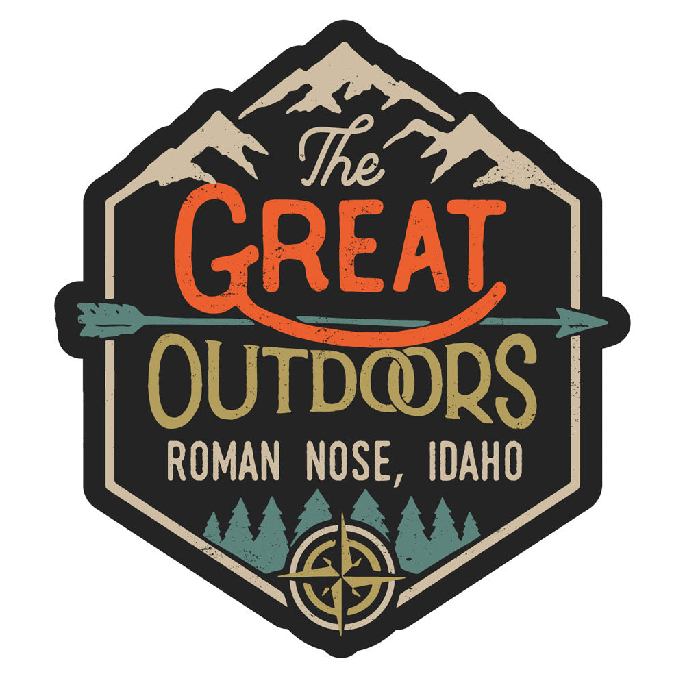 Roman Nose Idaho Souvenir Decorative Stickers (Choose Theme And Size) - Single Unit, 2-Inch, Great Outdoors