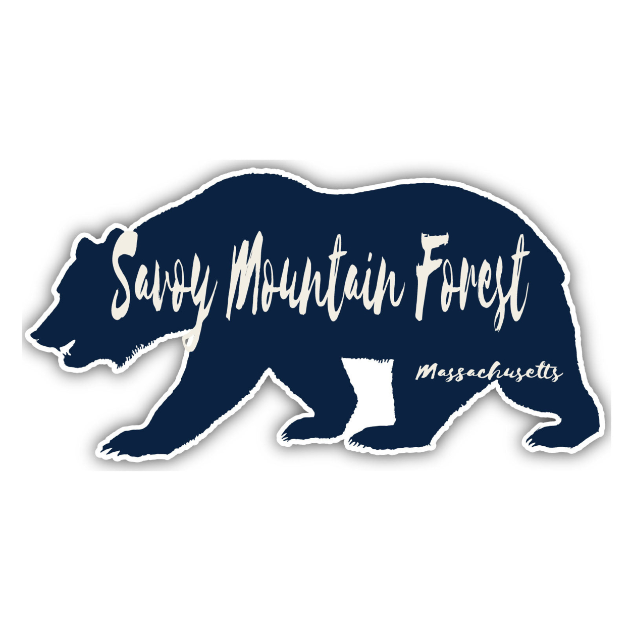 Savoy Mountain Forest Massachusetts Souvenir Decorative Stickers (Choose Theme And Size) - Single Unit, 2-Inch, Bear