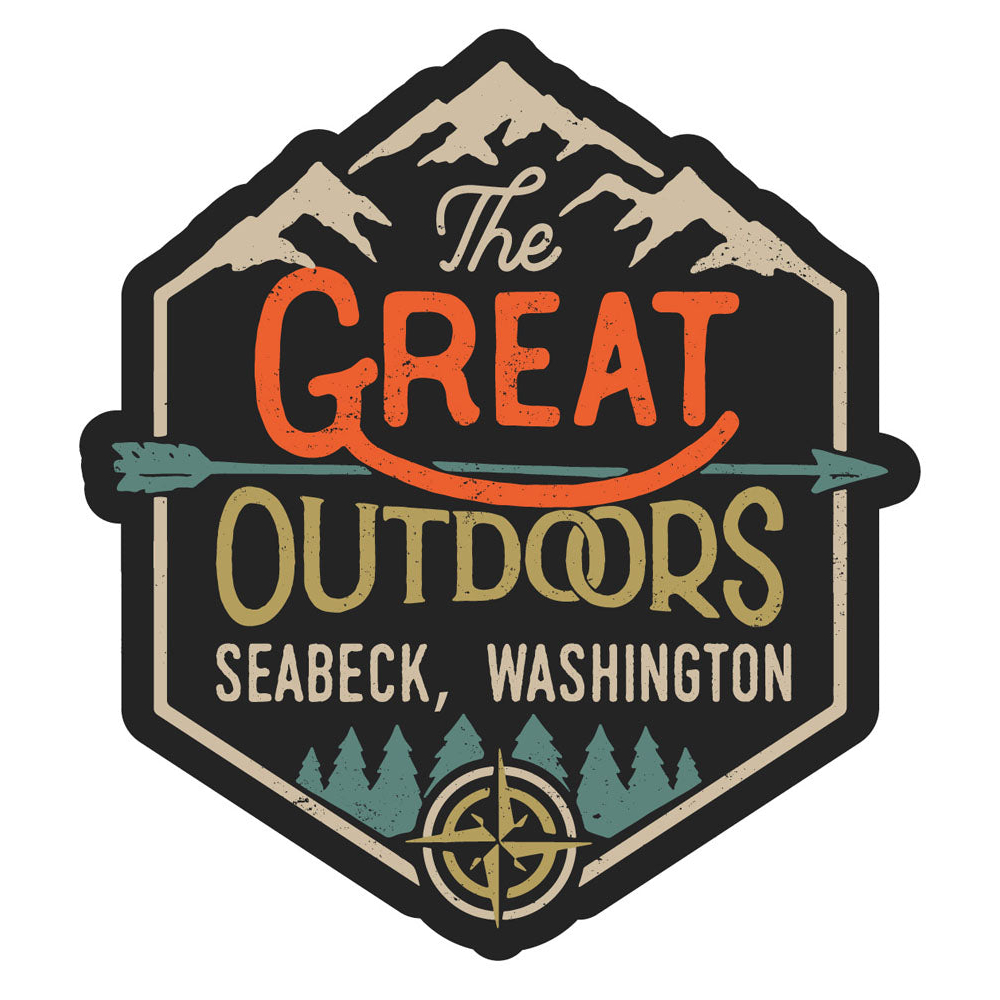 Seabeck Washington Souvenir Decorative Stickers (Choose Theme And Size) - Single Unit, 4-Inch, Great Outdoors