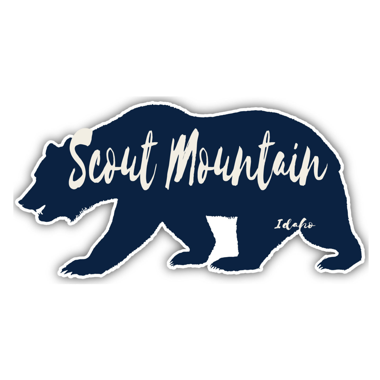 Scout Mountain Idaho Souvenir Decorative Stickers (Choose Theme And Size) - Single Unit, 2-Inch, Bear
